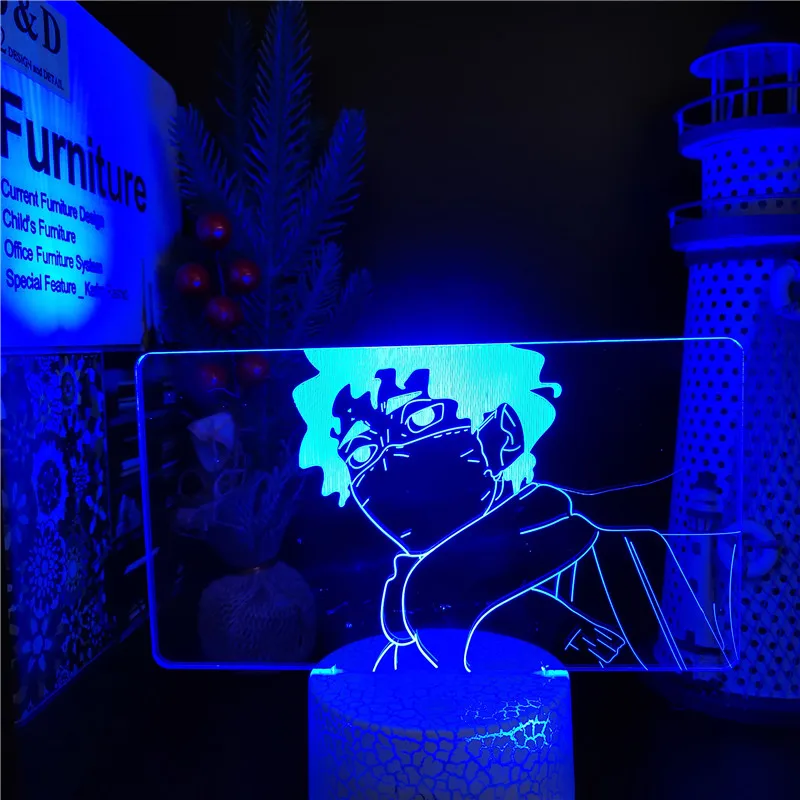 Haikyuu Kiyoomi Sakusa 3D Светодиодная лампа дневного света RGB ночник иллюзия Лампа для
