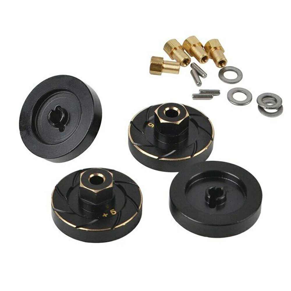 

RcAidong NEW Black 4pcs Heavy Brass Wheel Counterweight Balance Weight for 1/24 RC Crawler Axial SCX24 90081 Upgrade Parts