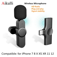 wireless lavalier microphone for iphone 13 12 11 8 xs xr for content creators phone lapel video mic vlogging youtuber recording