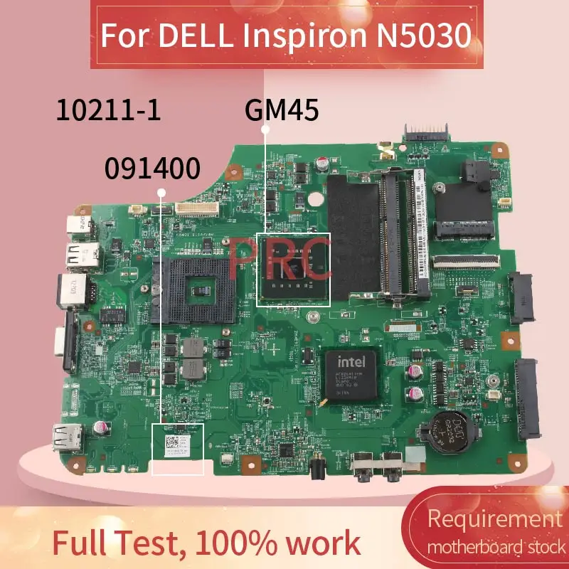CN 091400 91400 для DELL Inspiron 15R N5030 GM45 материнская плата ноутбука 10240 1 48. 4em24. 011 DDR3