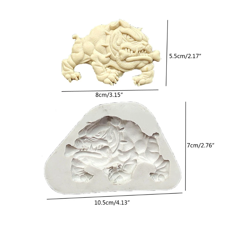 

Handmade Bully Dog Epoxy Resin Mold Dog Belt Buckle Decor Resin Casing Mold Ferocious Animals Casting Mold Craft Tools