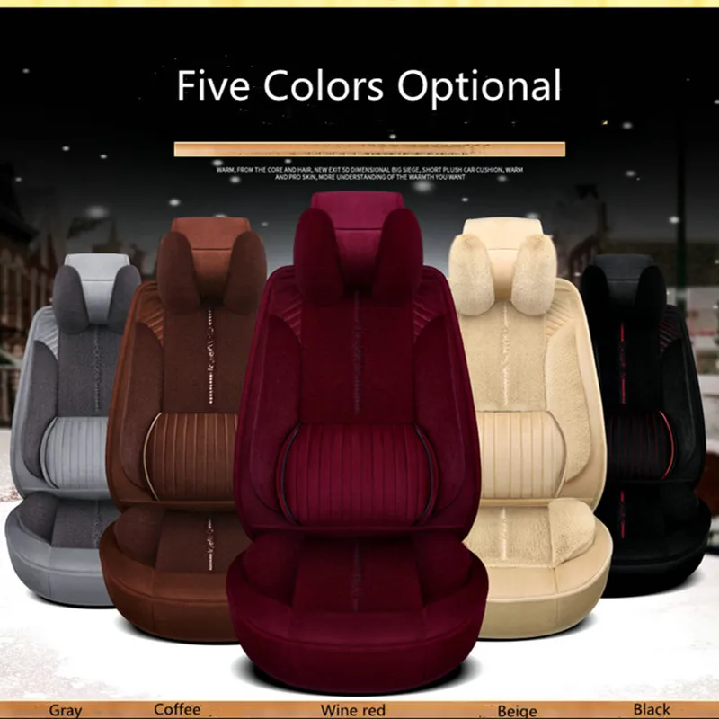

New Arrival Winter Plush Seat Cover Warm Car Seat Cushin Fully Enclosure Car Seat Accessories