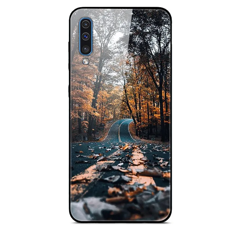 d13 Для samsung Galaxy A50 чехол, стеклянная жесткая задняя крышка для samsung A30S A50S A10 A20 A30 A40 A70 чехол для телефона s бампер A 50 50S 30S - Цвет: d13