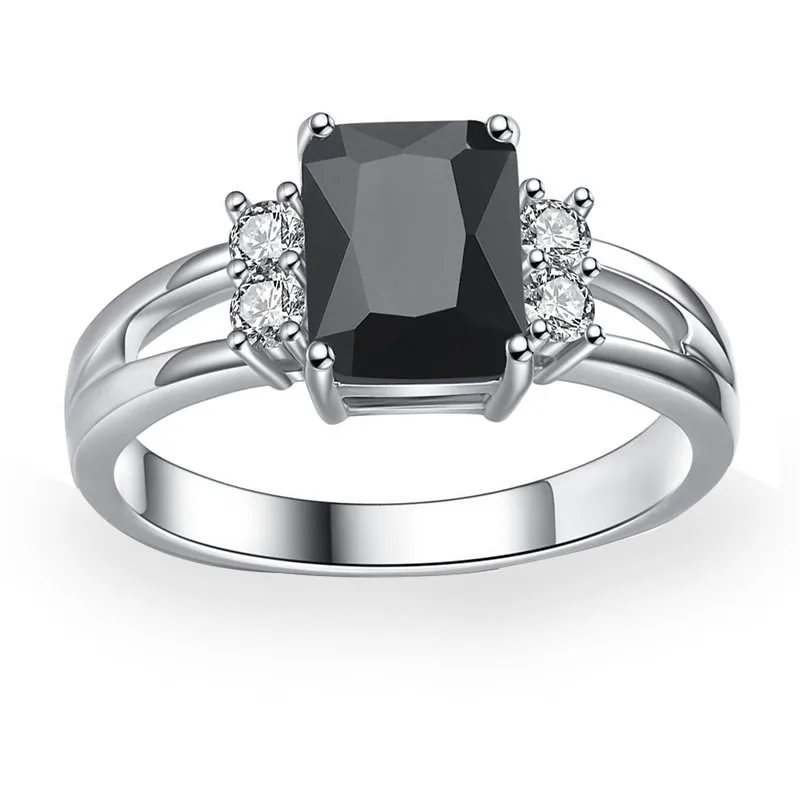 

Модное обручальное кольцо Стразы с черным кубическим цирконием и кристаллами для женщин ювелирные изделия для вечерние ринки свадьбы аксе...