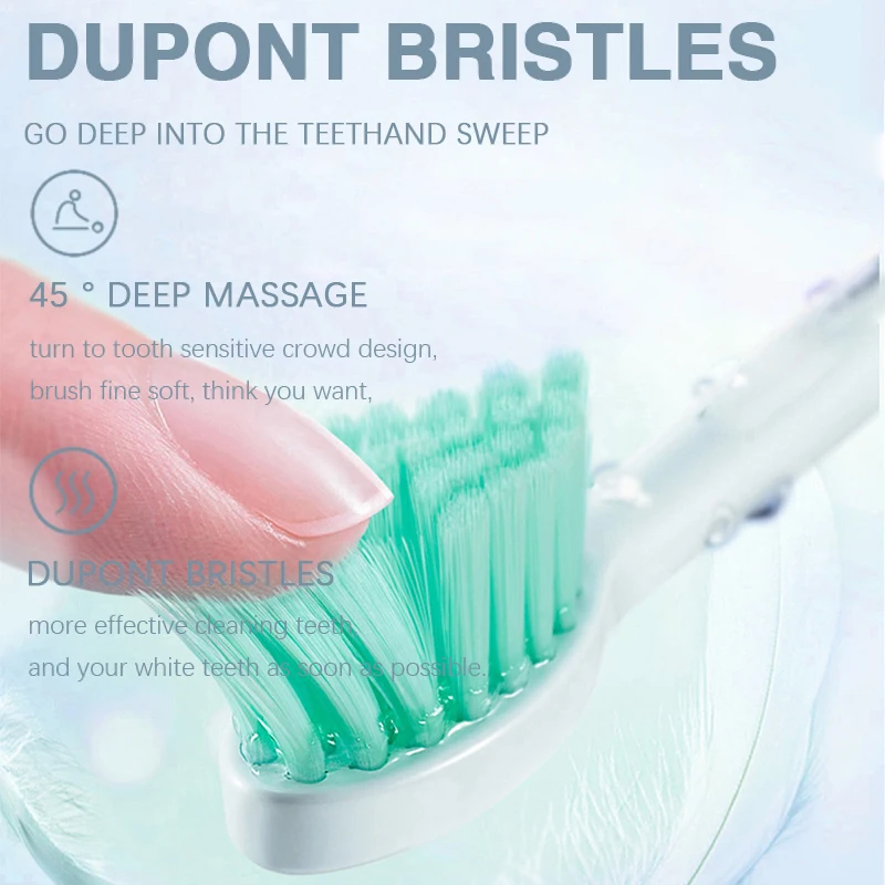 Boyakang Ultrasonic Vibration Electric Toothbrush 5 Modes IPX7 Waterproof Intelligent Reminder Dupont Bristles USB Charger Adult