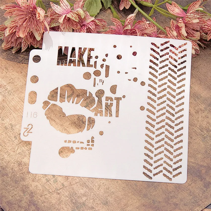 13x14 см мечта с принтом в виде губ для скрапбукинга Трафареты спрей Пластик