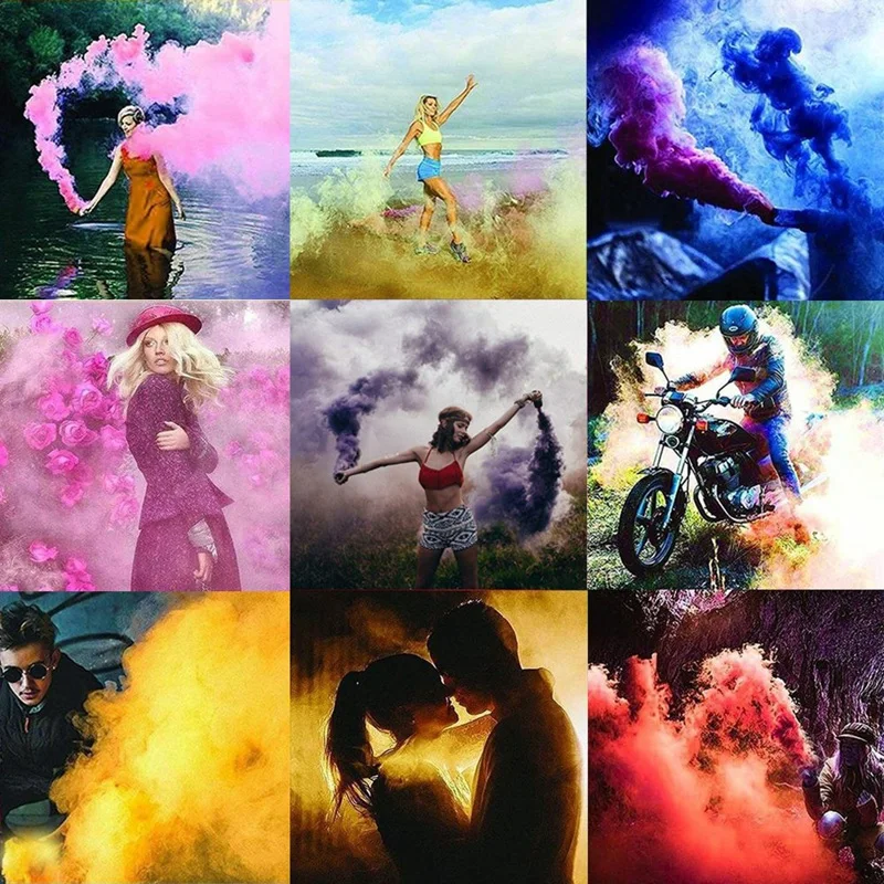 

Smoke Cake Smoke Colorful Effect Photography Props Toy 6 Pcs 6 Colors