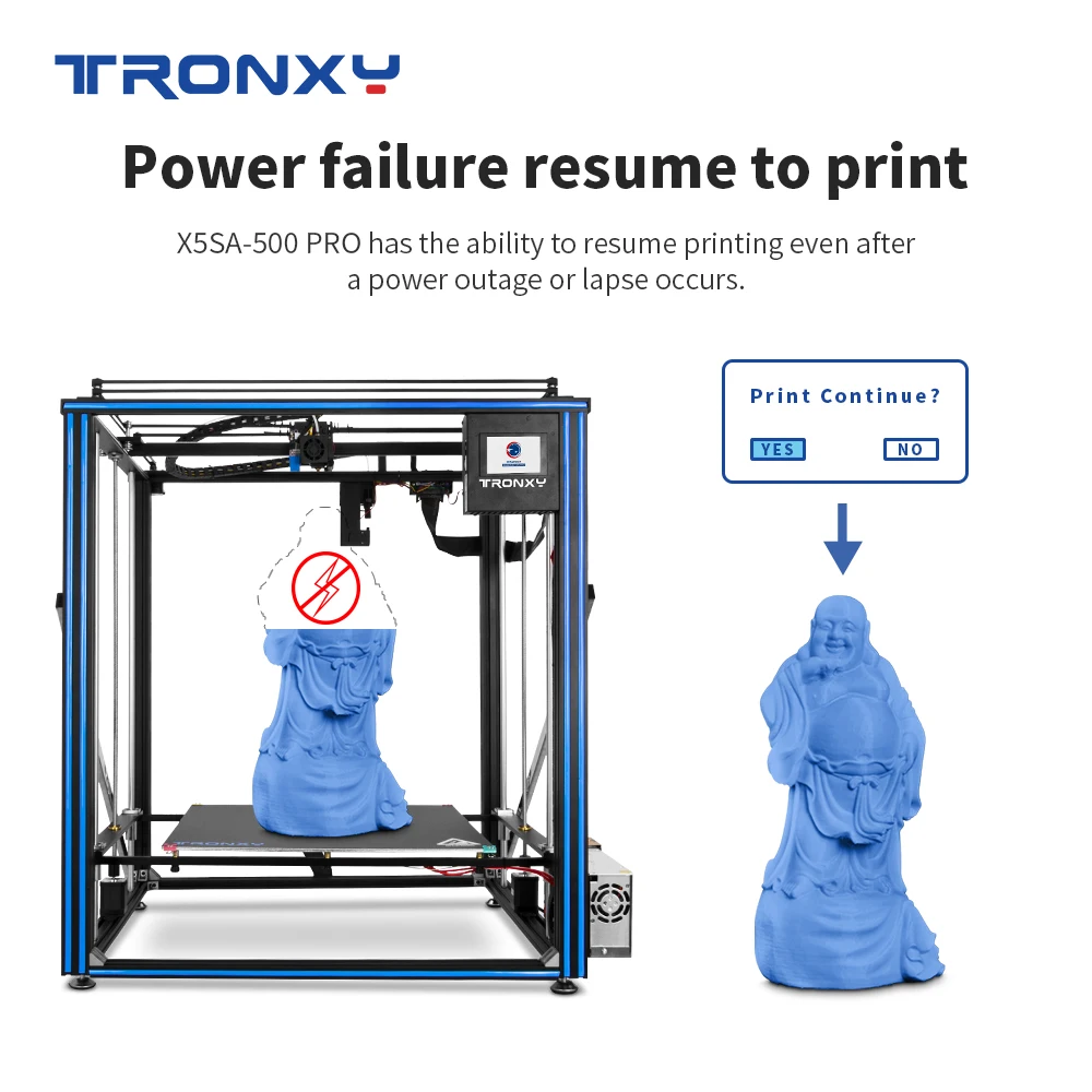 3D-принтер Tronxy X5SA-500 PRO Модернизированный линейный направляющий рельс FDM большой