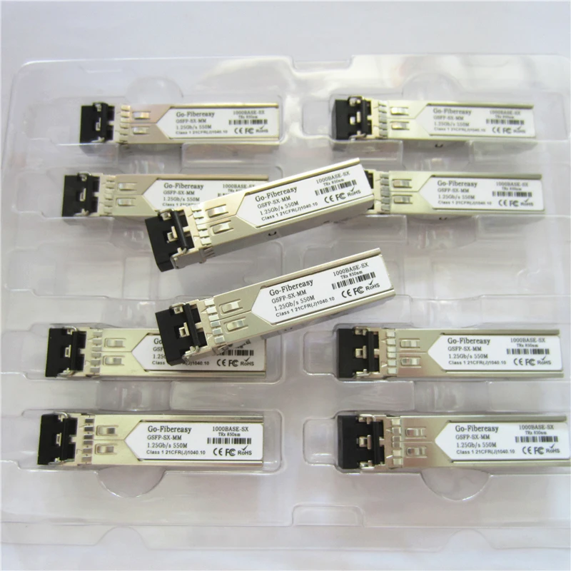 Gigabit Fiber Optic SFP Transceiver Module 1000Base-SX MMF 850nm 550m 1.25G SFP Module SX for GLC-SX-MM SFP Transceiver Module