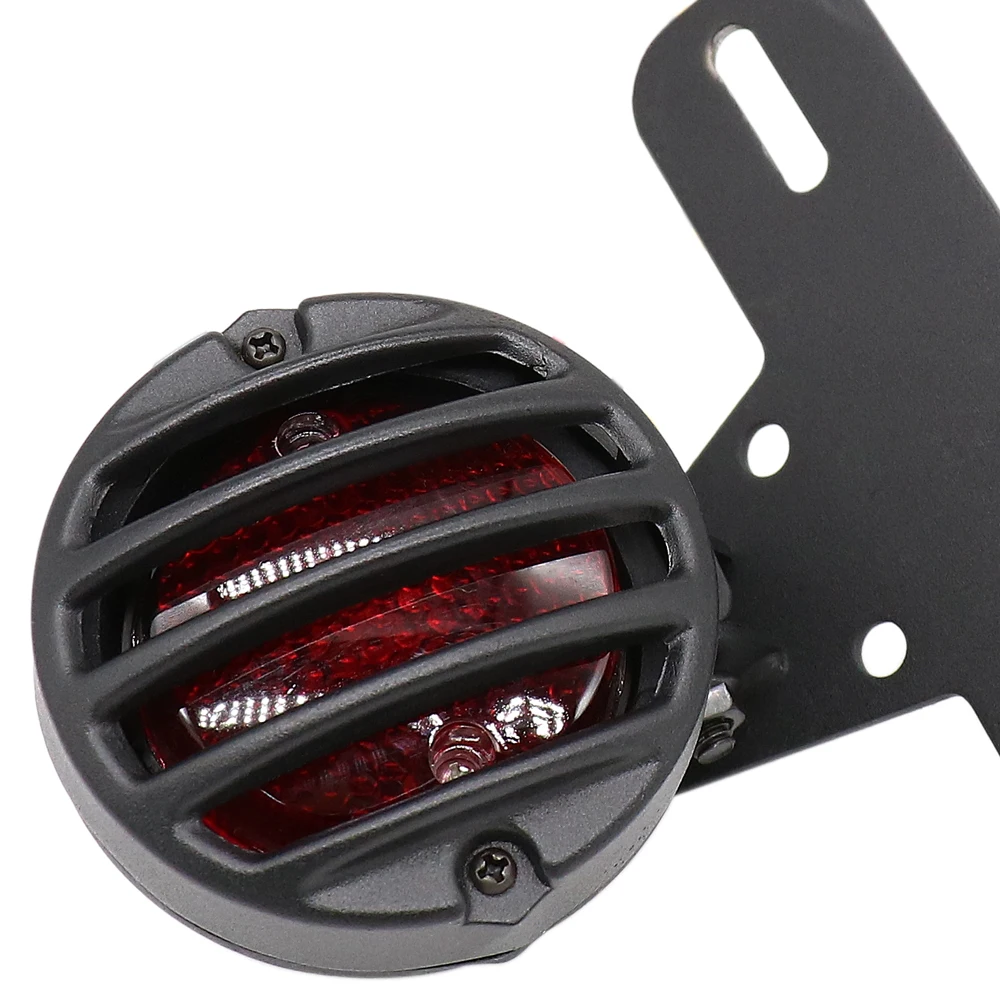 

Bartle Motorcycle Taillight For Harley Cruise Prince illumination Light Retro LED License Plate Brake Lamp 12V 5W red