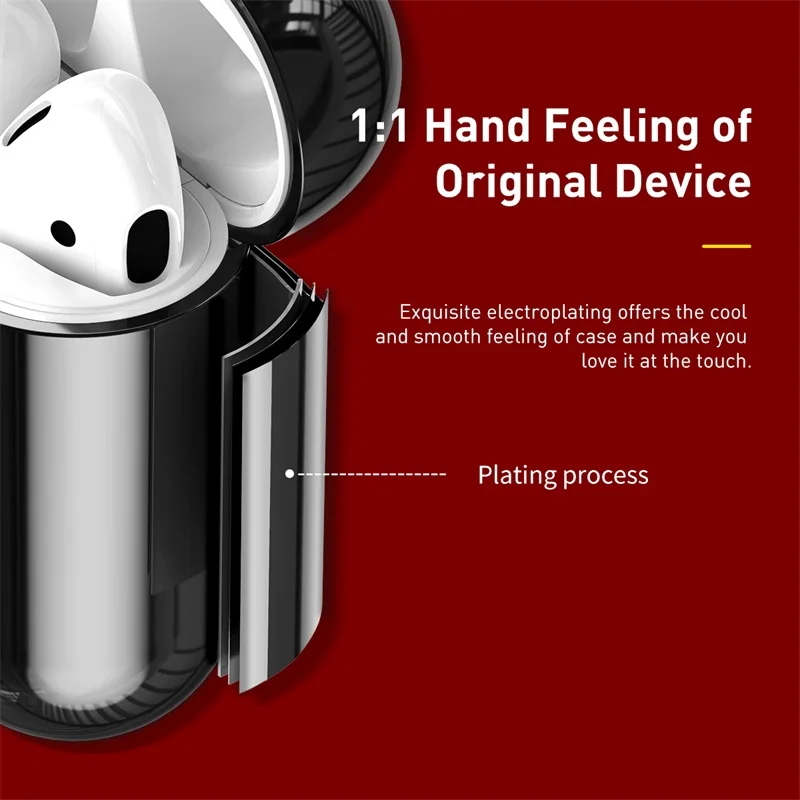 Чехол Baseus для наушников Airpods 2 1 силиконовый чехол Apple Air Pods противоударный