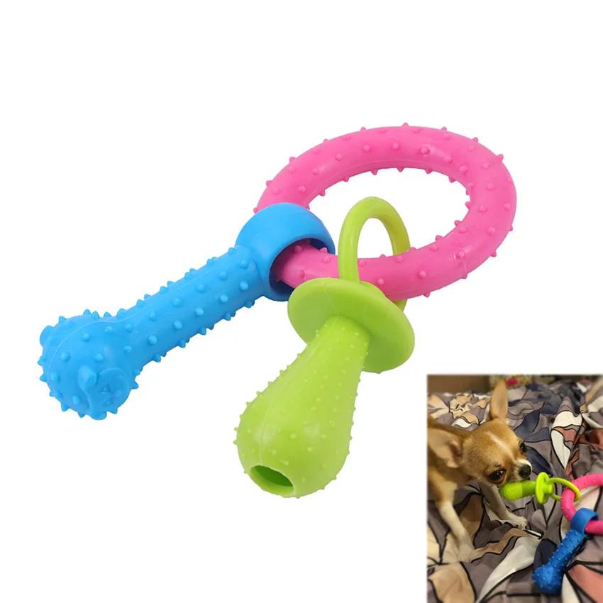

1PC Pet Toys for Small Dogs Rubber Resistance To Bite Dog Toy Teeth Cleaning Chew Training Toys Pet Supplies Puppy Dogs Cats