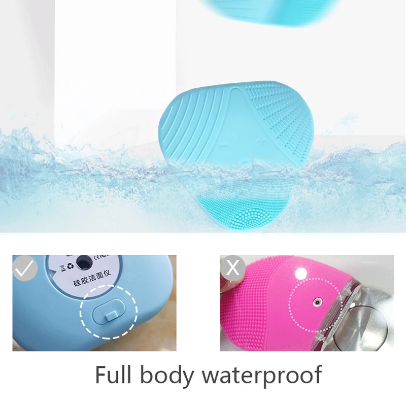 Мини USB пылесос лица щетка для мытья кисть очистки дица Массажная силиконовая