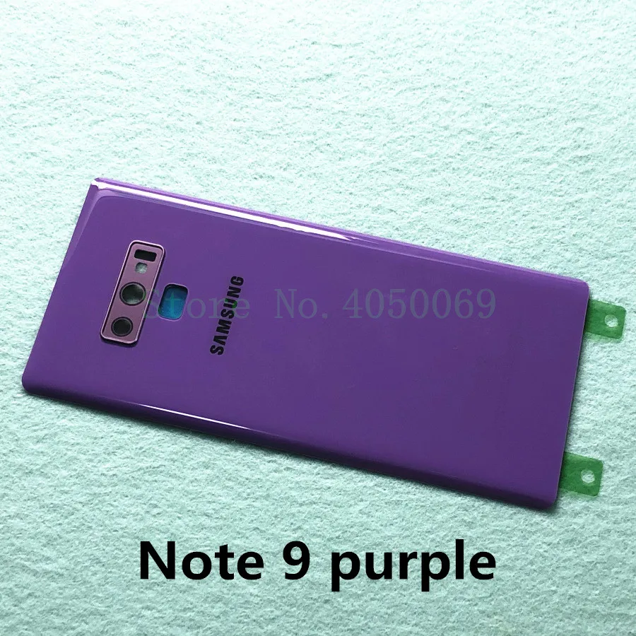 Note 9 purple SAMSUNG Galaxy Note 9 N960 SM-N960F Note 8 N950 SM-N950F Стекло задняя Батарея Корпус ремонт на домашнию Дверь чехол Замена - Цвет: Note 9 purple