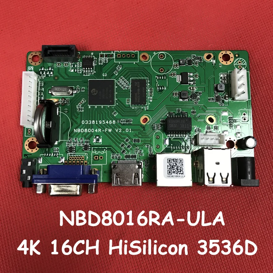 Сетевой видеорегистратор Xm Nvr 16Ch Hisilicon Hi3536D Rj45 Ethernet порт 4K плата Onvif Xmeye Hdmi 1 * Sata Max 8