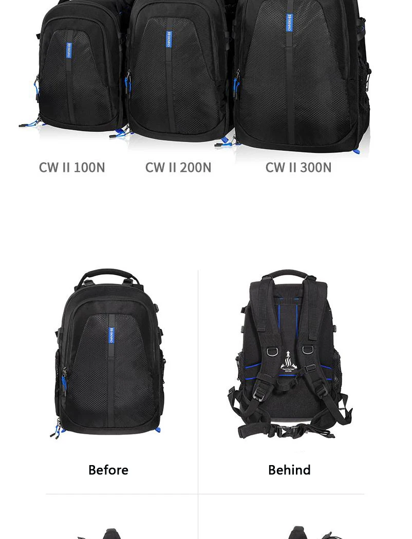 Benro CW II 100N 200N 300N профессиональный рюкзак для ноутбука Водонепроницаемый DSLR камера сумка Тип защиты цифровая камера сумка