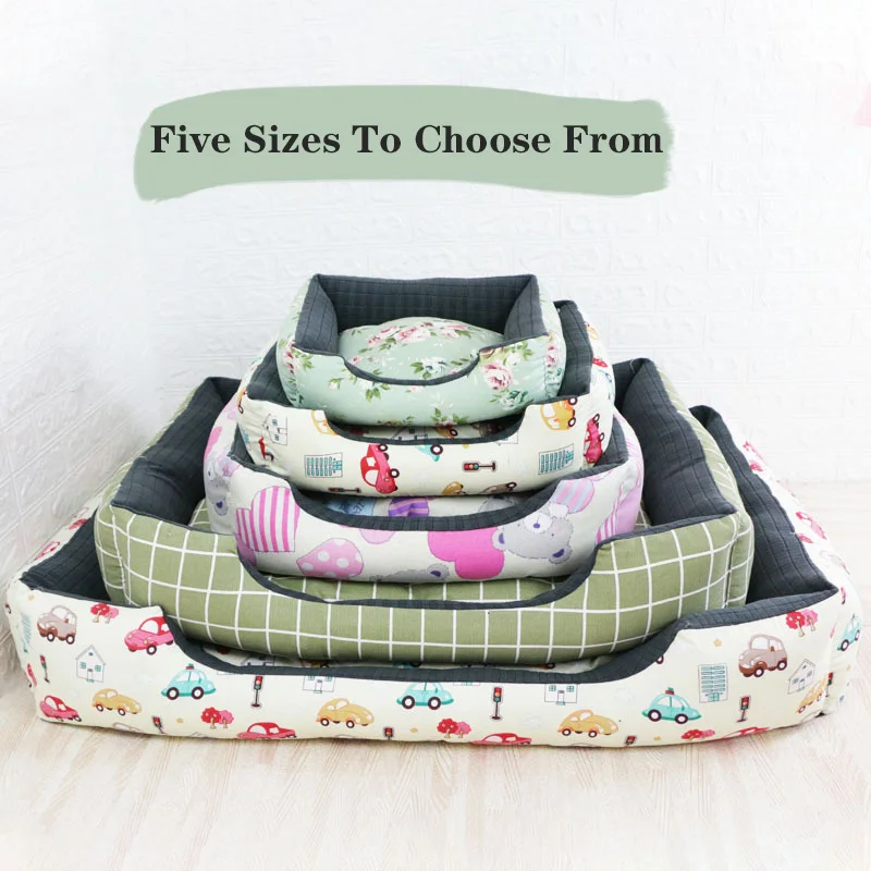 

Свежий милый домик для собак Питомник Гнездо с ковриком складная кровать для собак кошка кровать дом для маленьких средних собак Путешеств...