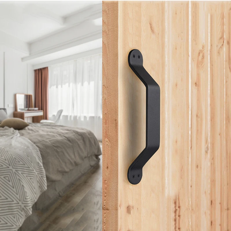 Стальной деревенский черный сарай дверная ручка и потяните деревянные дверные