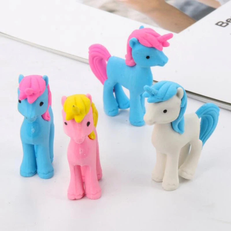 Роман милые пони Единорог ластик мультяшный канцелярские принадлежности Набор