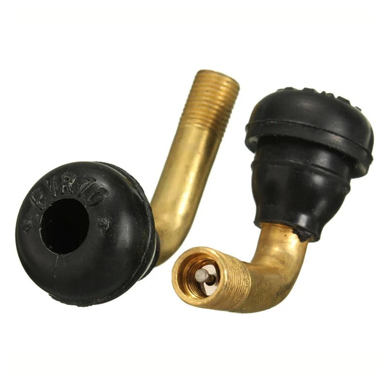 

2 Pc Motorcycle Tubeless Tire Valve Stems Right Angle Pull-In Degrees Motorcycles Car For Most 90 Accessories 4.5cmx4cm Ele O7X9