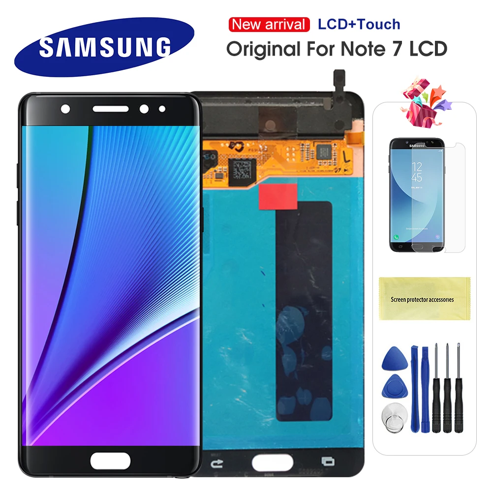 Оригинальный супер AMOLED ЖК дисплей для Samsung Galaxy Note7 Note 7 сенсорный экран дигитайзер