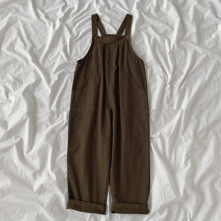Женские Свободные Комбинезоны на бретельках хлопковый комбинезон свободные