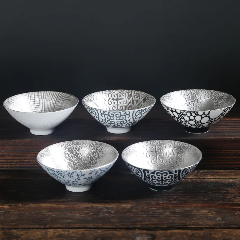 999 чистый серебряный керамический чайный стаканчик чай инкрустированный