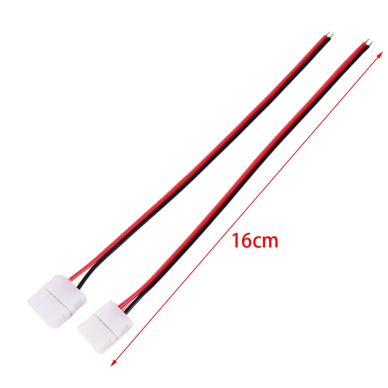 

10pcs 8/10mm PCB Cable 2 Pin LED Strip Connector 3528/5050 Single Color Adapter Wholesale