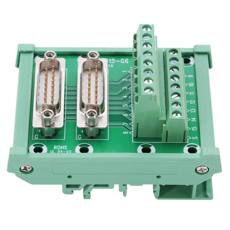 DB15 G6 соединитель к клемме проводки Breakout Board Без припоя (папа и папа
