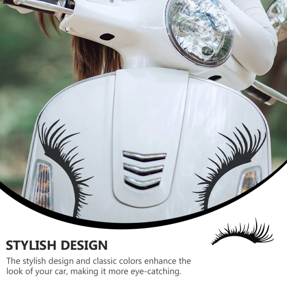 

1 Pair Car Headlight Eyelashes Stickers Vehicle Headlight Decorative Stickers