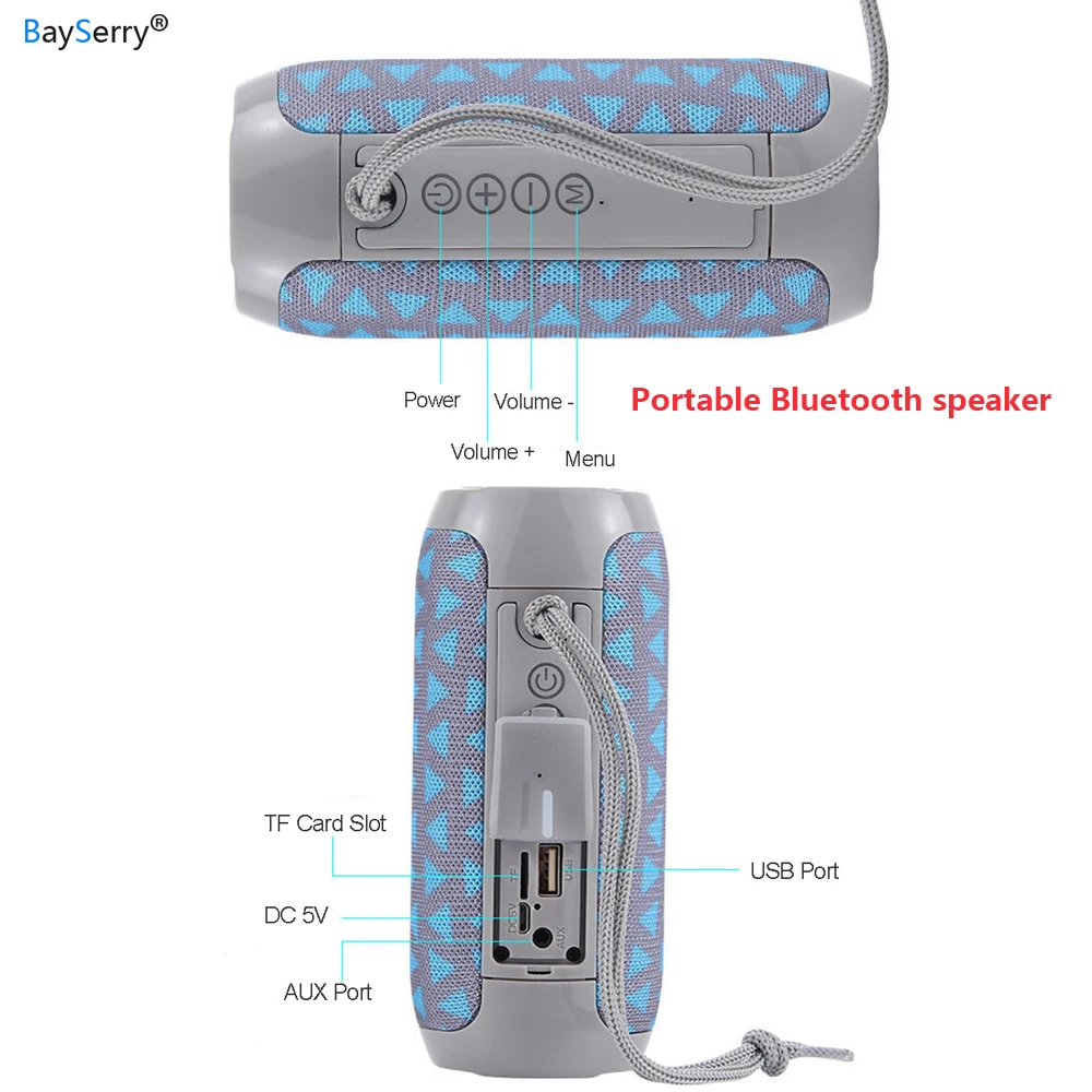 Уличная Портативная Беспроводная колонка винтажная мини с Bluetooth пляжный громкий