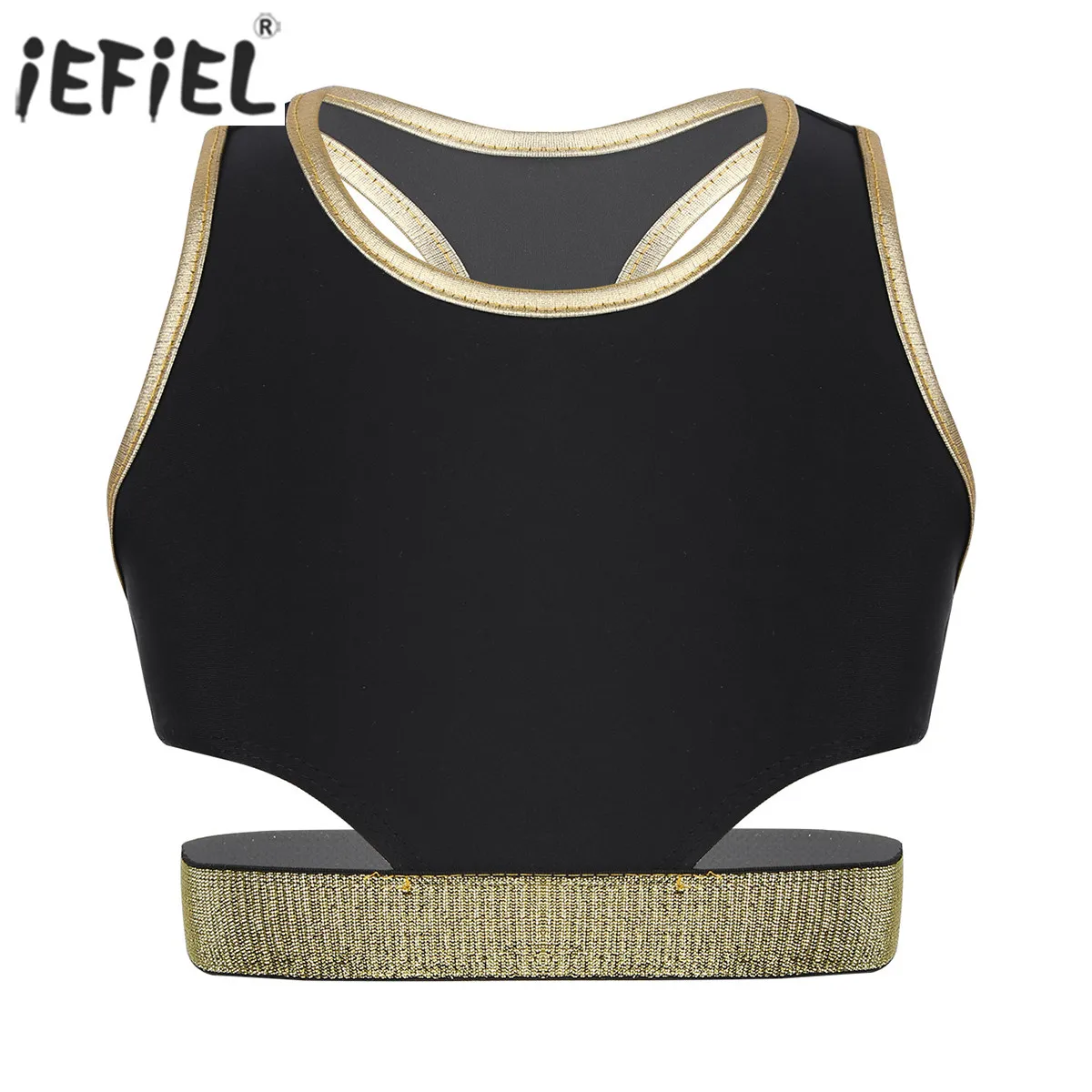 

Kids Girls Sleeveless Tanks Tops Ballet Dance Stage Crop Top Summer Fashion Round Neck Stretchy Girls Underwear Tank Tops