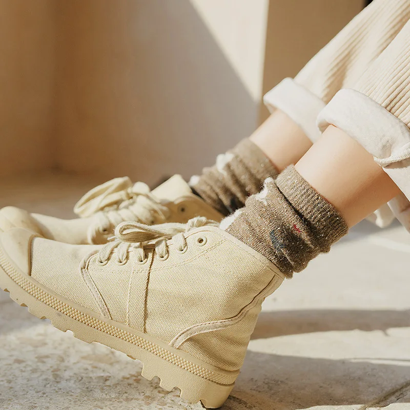 Новые зимние женские носки без пятки в японском стиле Denz Sha Cat милые короткие