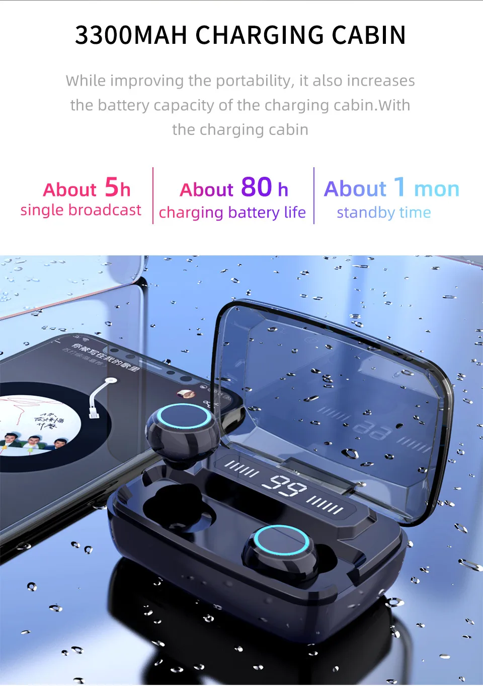 Новые наушники M11 TWS Bluetooth 5,0 стерео объемные беспроводные Bluetooth наушники спортивные беспроводные гарнитуры с зарядным устройством