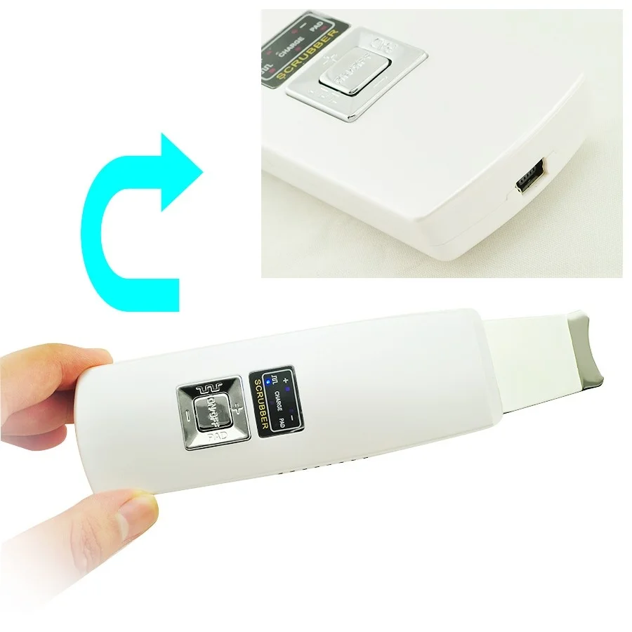 Koop Schoonheid Verwijderen Echografie Draagbare Care Tool Ultrasone Huid Cleaning Scrubber Huid Peeling Spa Cleaner Gezicht Massager KD8020