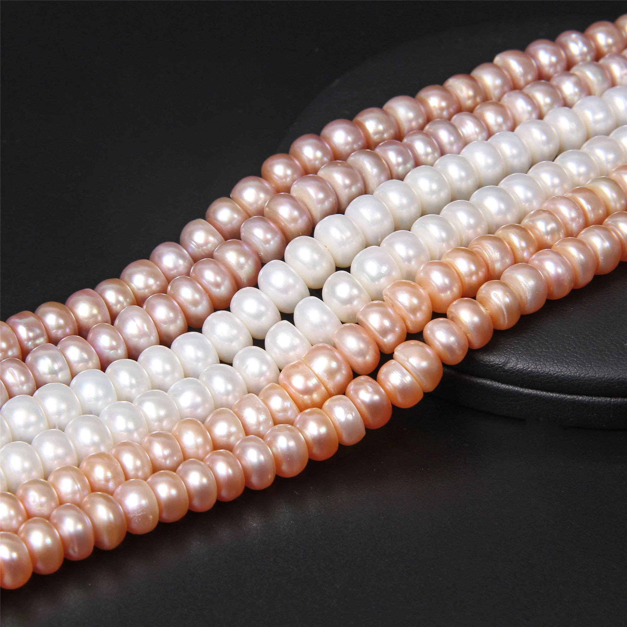 7-8 класс AAA безупречный блеск пресноводный розовый жемчуг бусины натуральные