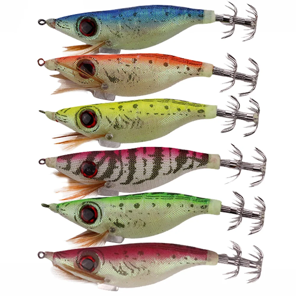 

Бесплатная Фишер 6 шт. рыболовные жесткие приманки Leurre Каракатица приманки светящееся Блесен приманки на осьминогов зонтик крюк