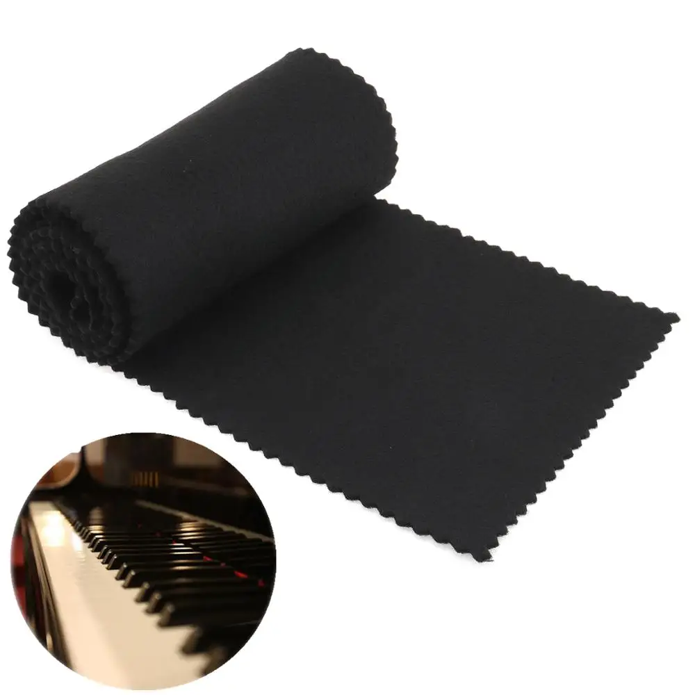 

119 x 14cm High Quality Nylon + Cotton Black Soft Piano Keys Cover Keyboard Dust Covers for Any 88 Keys Piano or Keyboard