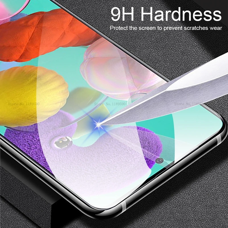 9D полное покрытие закаленное стекло для Samsung Galaxy A51 A71 A72 A70 A50 A42 A52 A32 защита экрана A