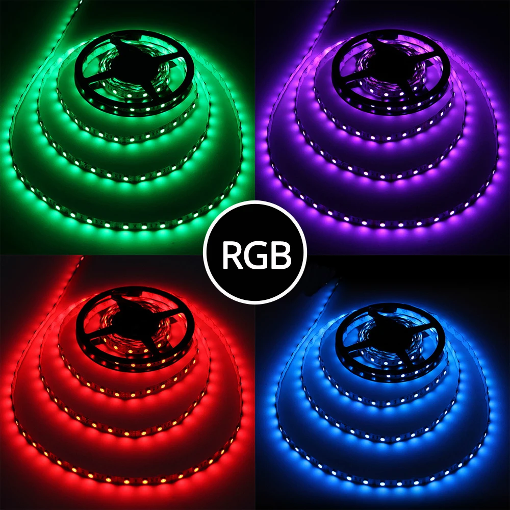 RGB 5 м 300LED 5050 SMD LED flexible strip белый RGB Красный Зеленый Синий Желтый Не водонепроницаемыйпартии свет книга свет ночного лампа настольная лампа - Испускаемый цвет: RGB