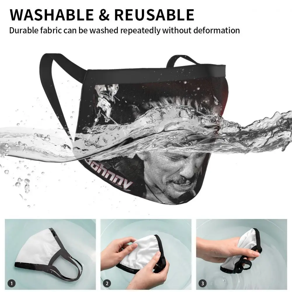 

Johnny Hallyday Non-Disposable Mouth Face Mask French Singer France Anti Haze Dustproof Protection Cover Respirator Mixed Muffle