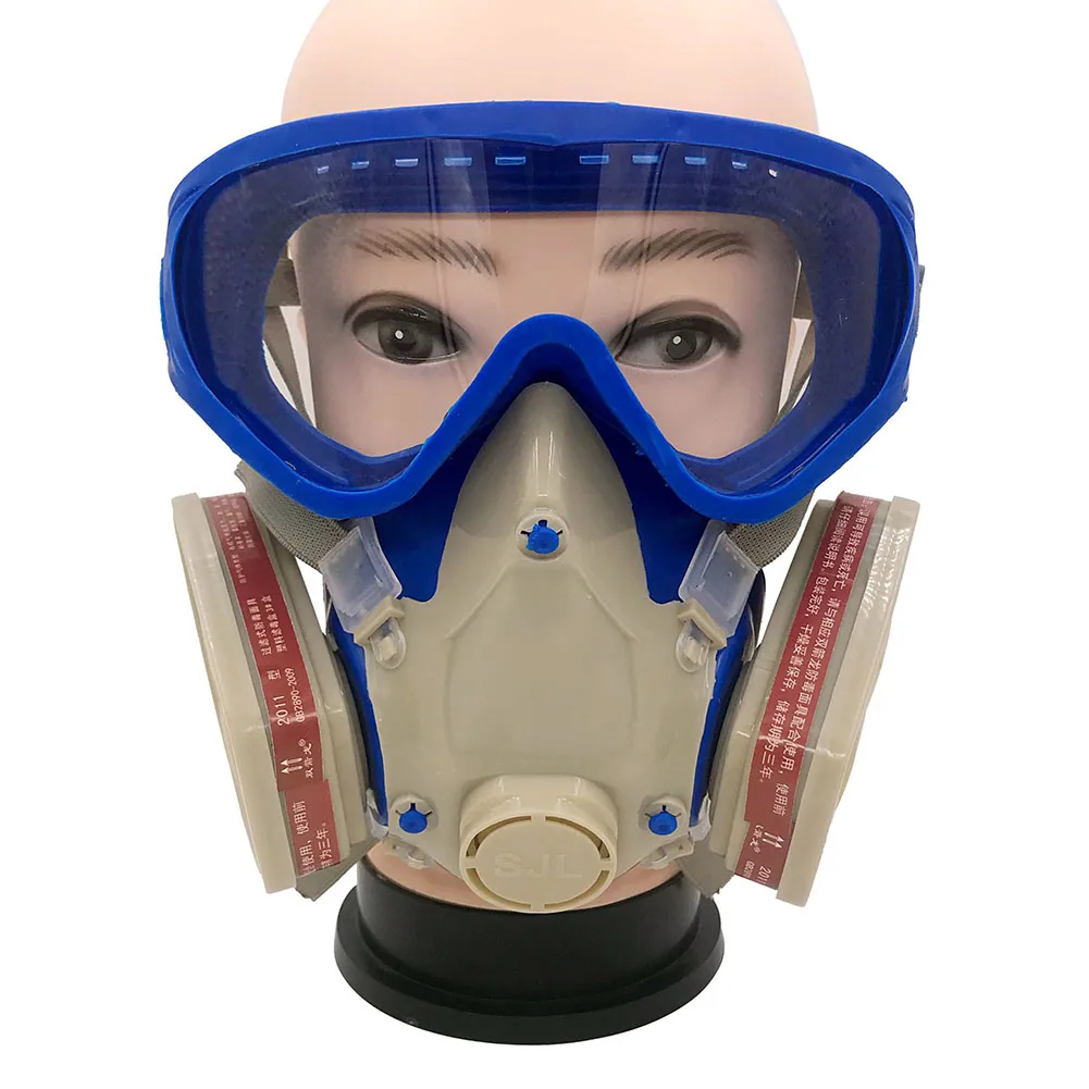 Newly Silicone Full Face Respirator Anti-dust Mask Goggles Chemical Dustproof Anti Fire Paint 999 | Безопасность и защита
