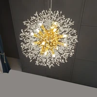 nordic indoor crystal dandelion chandelier lighting pendant lamp for living dining room home decor modern chandeliers crystal g9
