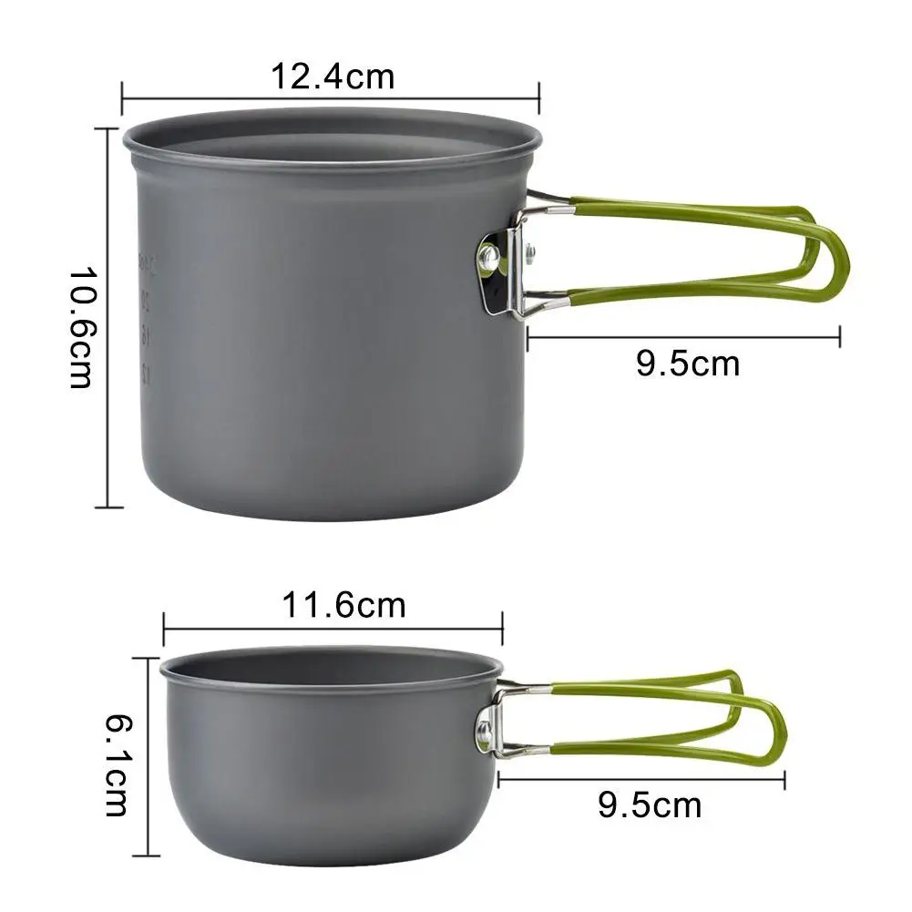 

Hot Sale Outdoor Tableware Skillful Manufacture Outdoor Camping Hiking Cookware Tableware Picnic Pot Fork Spoon Table Knife Kit