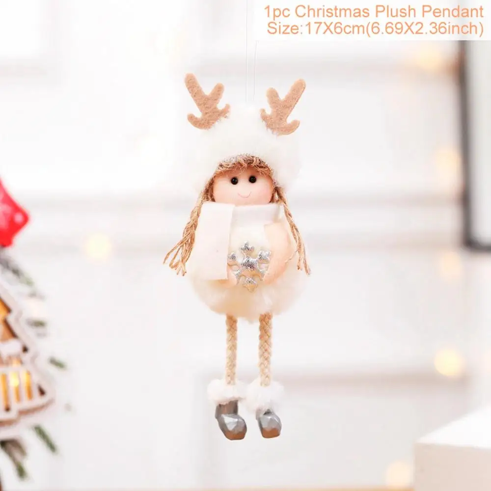 Christmas Doll 3 QIFU Diy деревянное украшение "Лось" Рождественские украшения для дома рождественские украшения Navidad подарки для детей счастливый год - Цвет: Christmas Doll 3