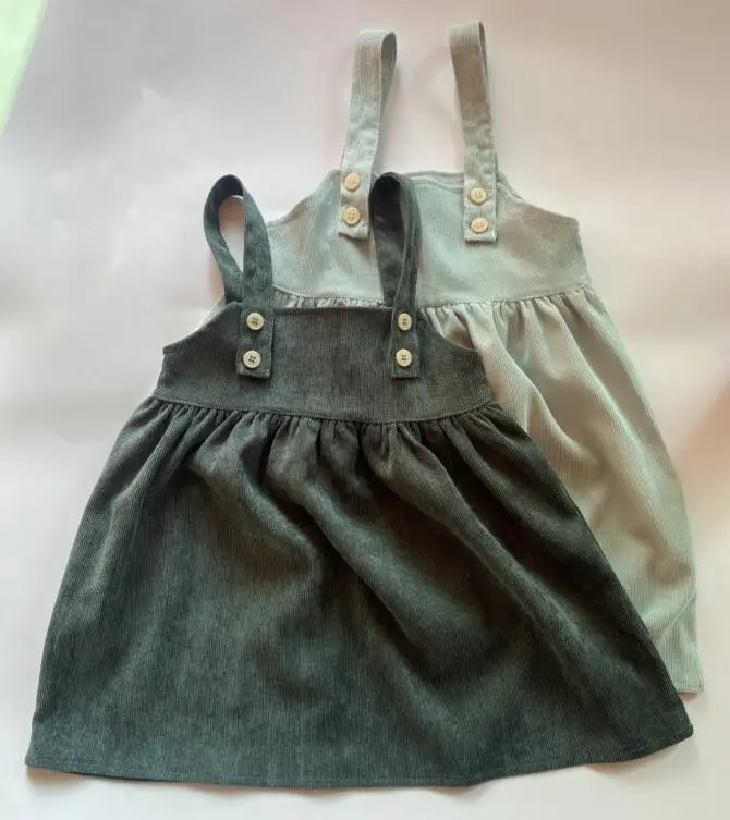 

Детская одежда 9794C, платье для девочек, новинка весны 2022, корейское детское вельветовое платье на бретельках для отдыха, платье принцессы дл...