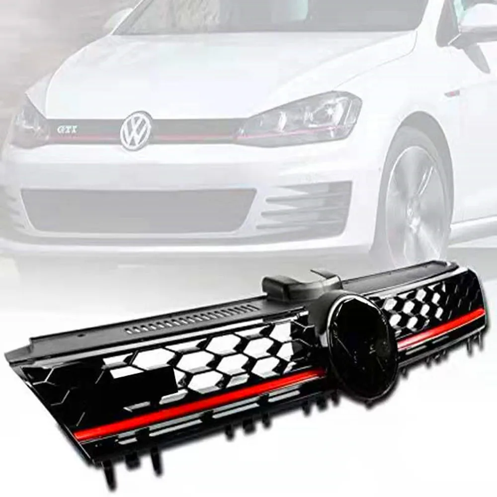 

Решетка Передняя из АБС-пластика, решетка для центрального гриля, сетка с Сотами подходит для volkswagen Golf 7 MK7 2014 2015 2016