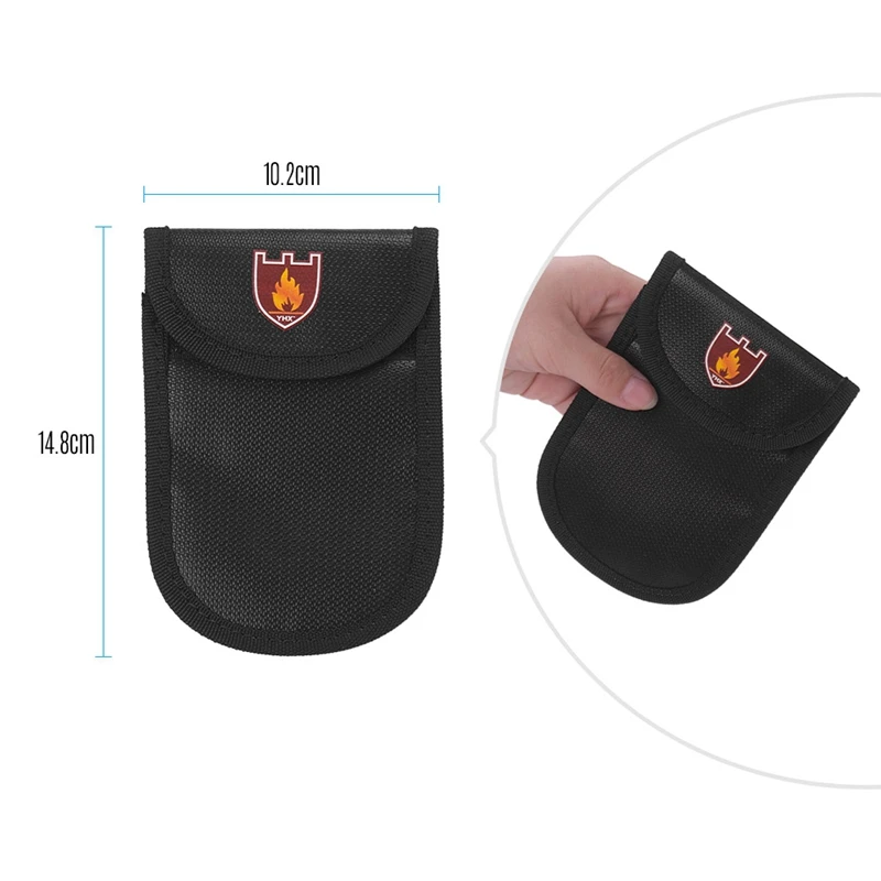 

Safe Storage Fireproof Bag Money Pouch Valuables Holders Suit for ID Card Key Passport Bills Receipts Cash