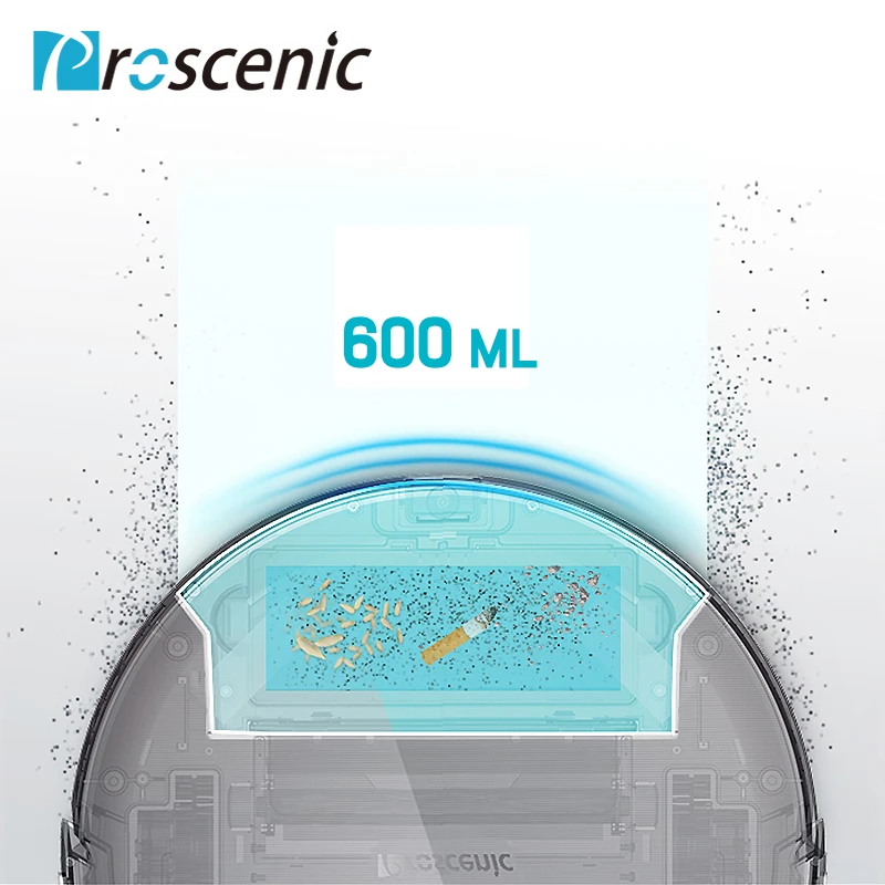 Робот пылесос Proscenic 800T с большим резервуаром для воды влажная уборка управление