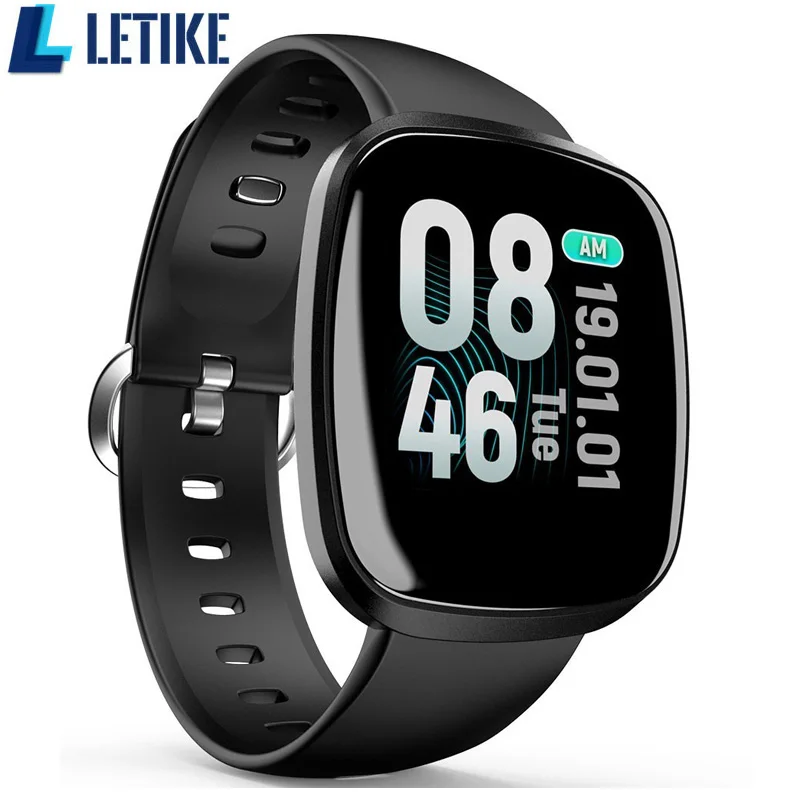 Letike новые полноэкранные сенсорные умные часы 24 h/12 h формат времени и яркость